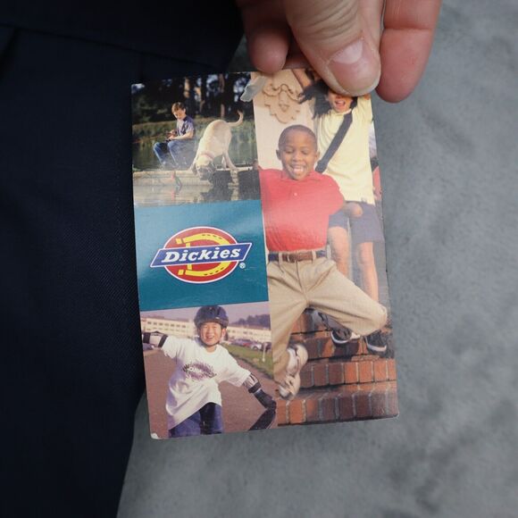 Dickies Shorts Boys 10 Blue Chino Mid Rise Hook Eye Zip Pocket Pleated - Picture 7 of 16